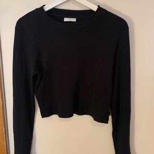 Aritzia waffle black long sleeve